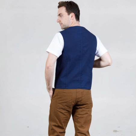 100% Cotton light fabric workwear vest / A L'O - 1905 - Paris