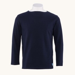 Basque shirt in Navy, unisex - Orcival 100% made in France \ A L'O