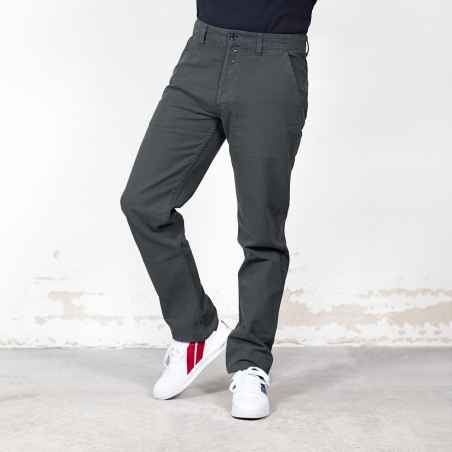 made in france workwear click clack organic cotton trousers