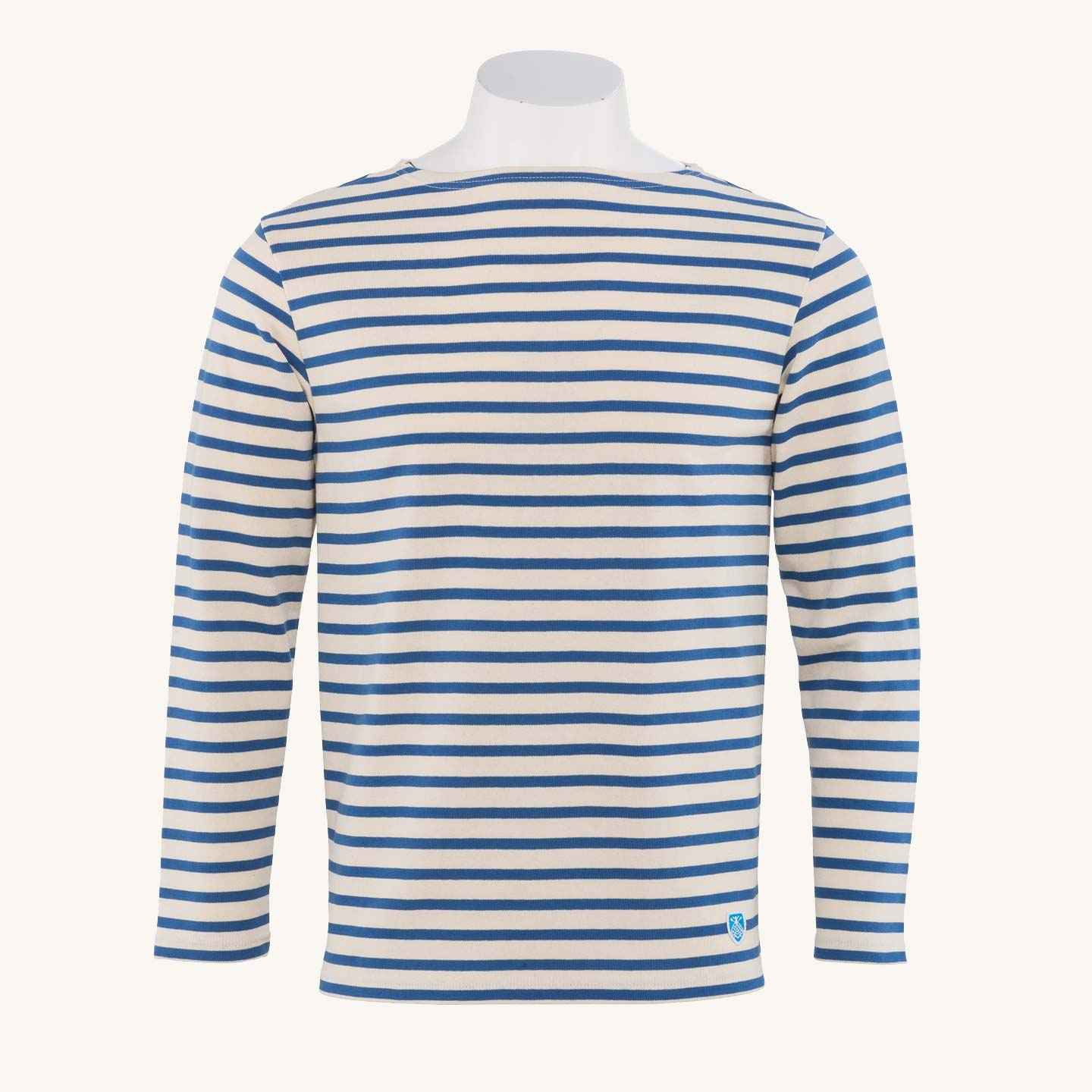 Orcival mariniere made in France Striped shirt Écru / Indigo, unisex