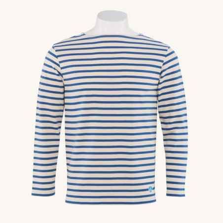 Orcival mariniere made in France Striped shirt Écru / Indigo, unisex