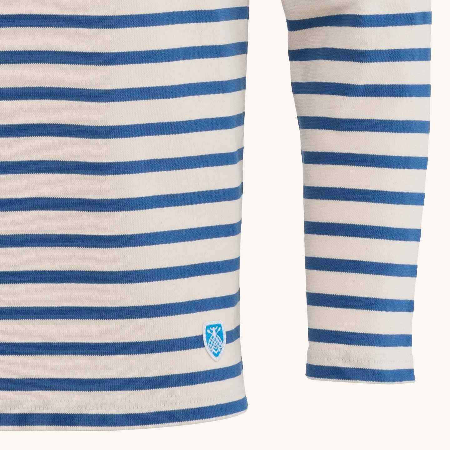 Orcival mariniere made in France Striped shirt Écru / Indigo, unisex