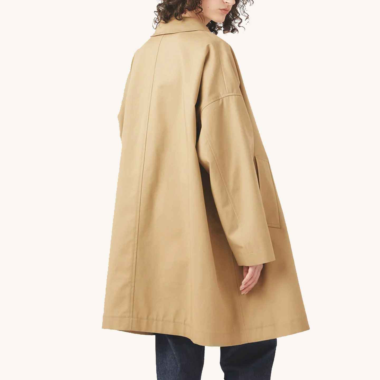 Oversized coat in high density cotton gabardine #OR-A0582 CGB